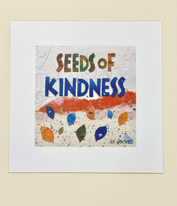 kindness hope gratitude love joy wonder peace happiness seeds nurture ae originals amy bartell mixed media 